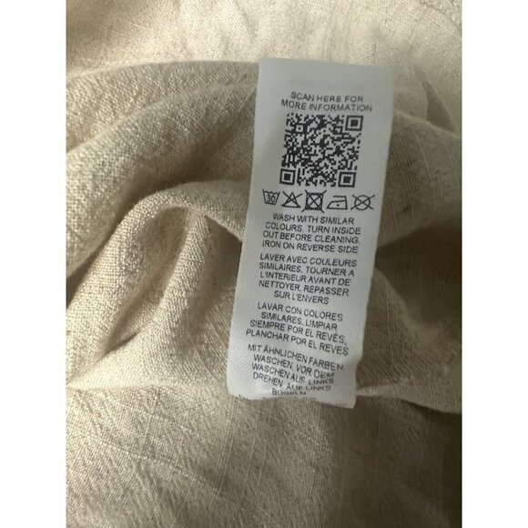 ASOS DESIGN Women’s linen sleeveless knot front mini NATURAL Size 8 New - Picture 11 of 13